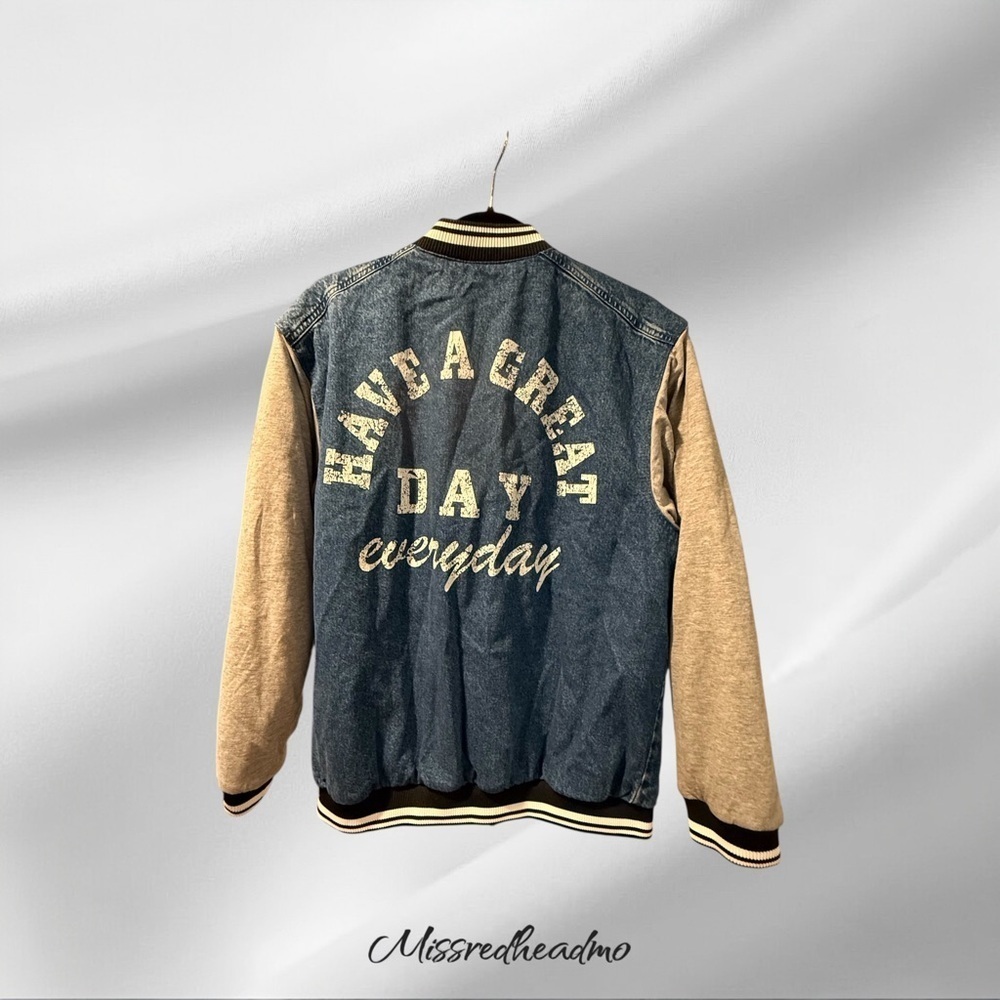Divided Varsity Bomber Jacket - Picture 3 of 4
